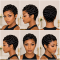 Short Curly Pixie Wig – Natural Black Soft Curl Style