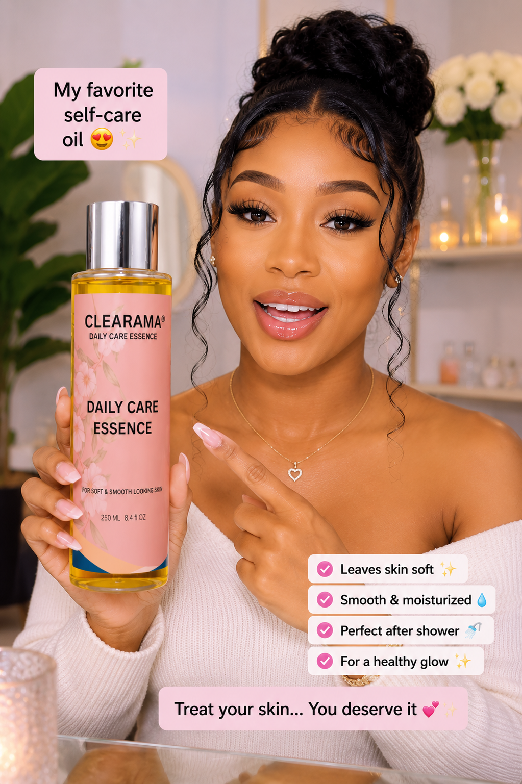 Clearama Beauty Body Oil – Glow, Moisture & Shine ✨
